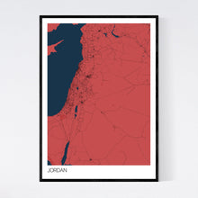 Load image into Gallery viewer, Jordan Country Map Print