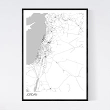 Load image into Gallery viewer, Jordan Country Map Print