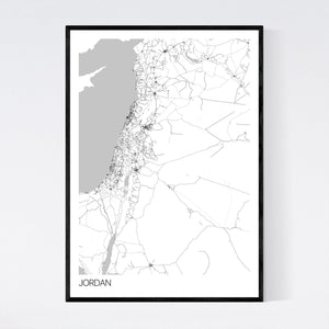 Jordan Country Map Print