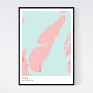Jura Island Map Print