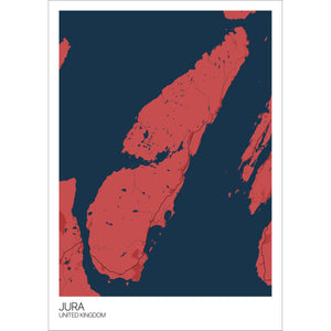 Map of Jura, United Kingdom