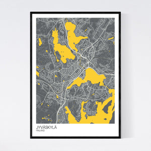 Jyväskylä City Map Print