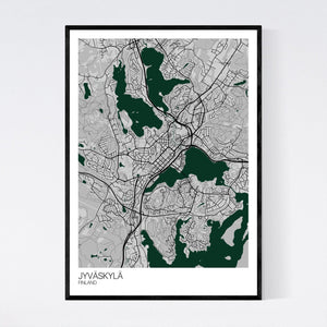 Jyväskylä City Map Print