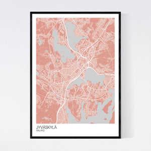 Jyväskylä City Map Print