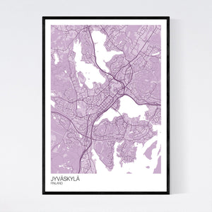 Jyväskylä City Map Print