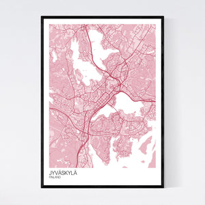 Jyväskylä City Map Print