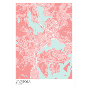 Map of Jyväskylä, Finland