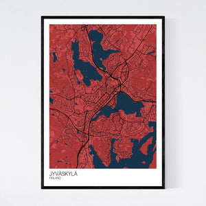 Jyväskylä City Map Print