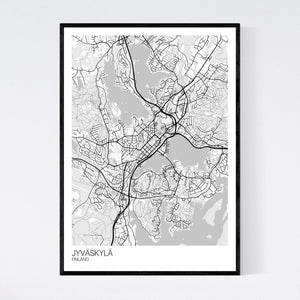 Jyväskylä City Map Print