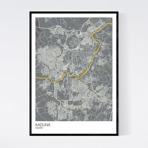 Kaduna City Map Print