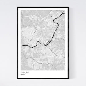 Kaduna City Map Print