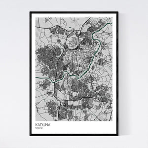Kaduna City Map Print
