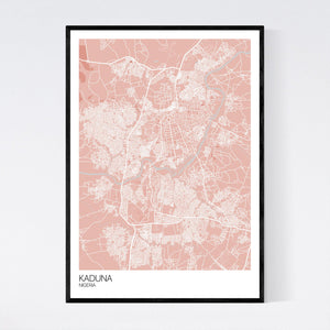 Kaduna City Map Print