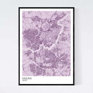 Kaduna City Map Print