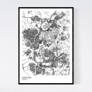 Kaduna City Map Print