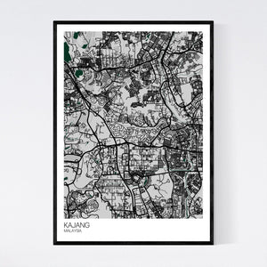 Kajang City Map Print