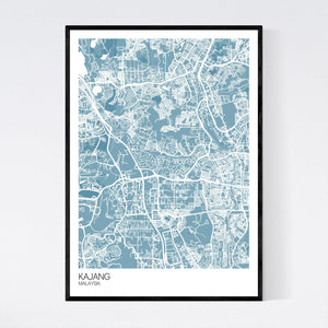 Kajang City Map Print