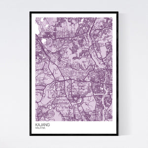 Kajang City Map Print