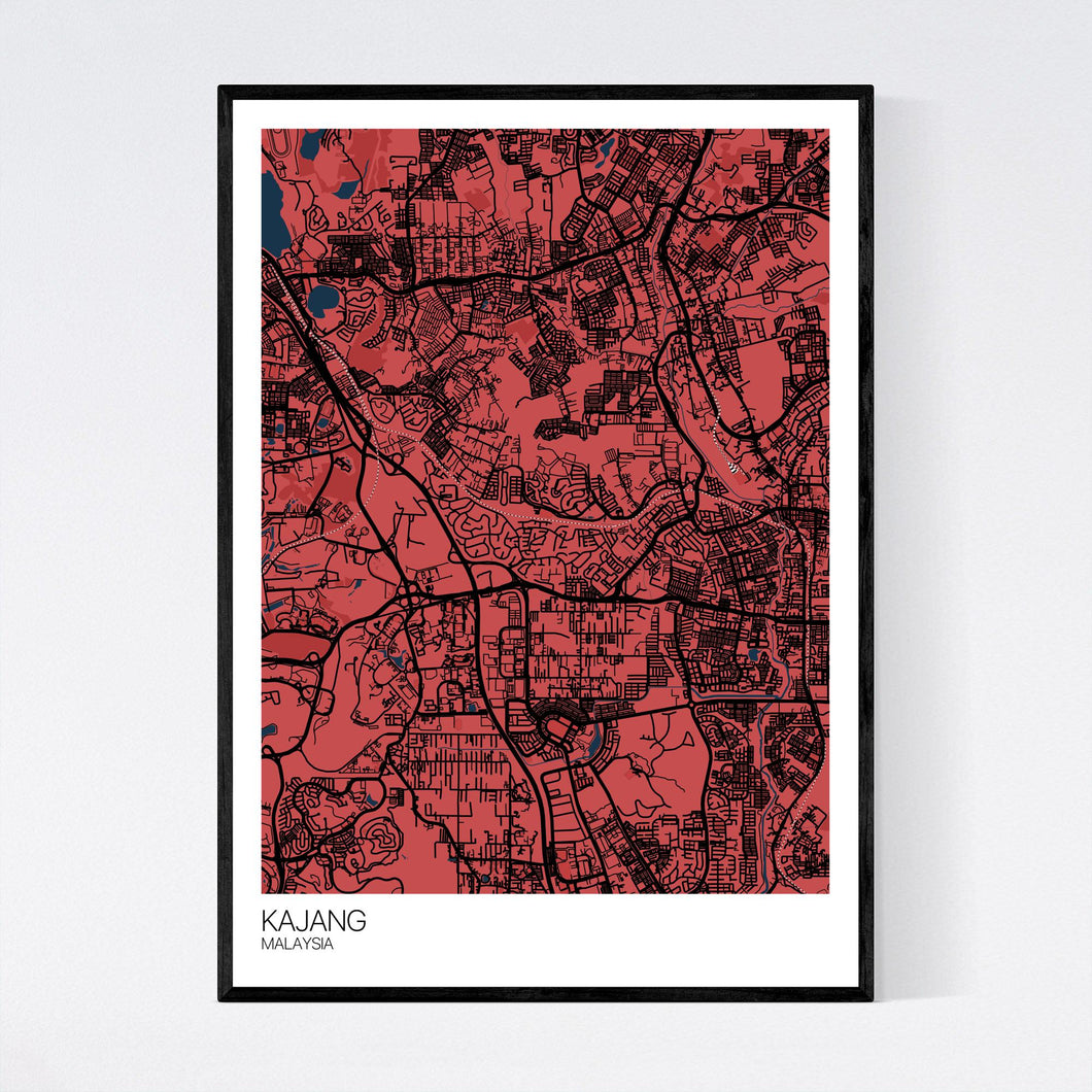 Kajang City Map Print