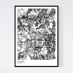 Kajang City Map Print
