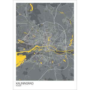 Map of Kaliningrad, Russia