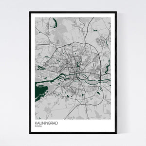 Kaliningrad City Map Print