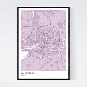 Kaliningrad City Map Print