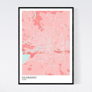 Kaliningrad City Map Print