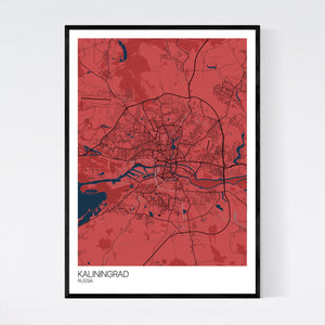 Kaliningrad City Map Print