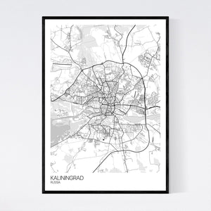Kaliningrad City Map Print