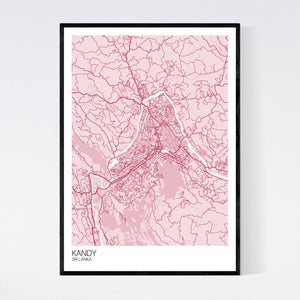 Kandy City Map Print