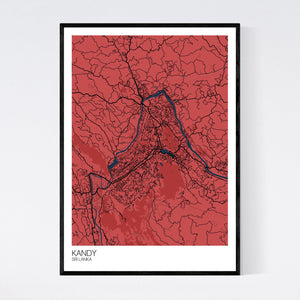 Kandy City Map Print