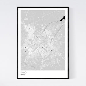 Kano City Map Print