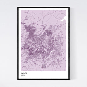 Kano City Map Print