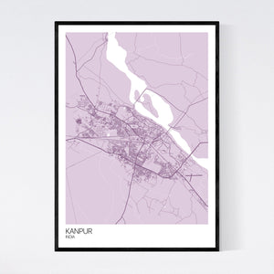 Kanpur City Map Print