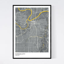 Load image into Gallery viewer, Kansas City City Map Print
