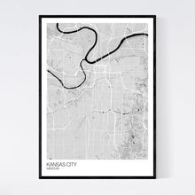 Load image into Gallery viewer, Kansas City City Map Print