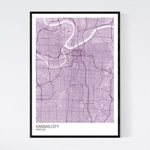 Kansas City City Map Print
