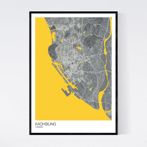 Kaohsiung City Map Print