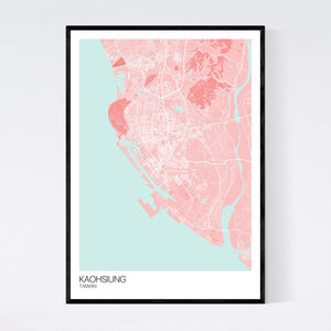Kaohsiung City Map Print
