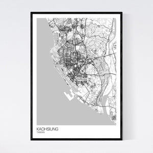 Kaohsiung City Map Print
