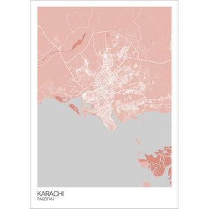 Map of Karachi, Pakistan