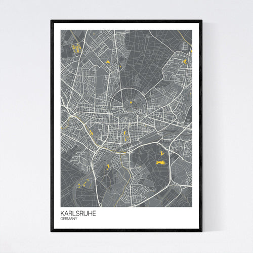 Map of Karlsruhe, Germany