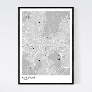Karlsruhe City Map Print