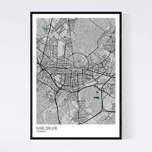 Karlsruhe City Map Print