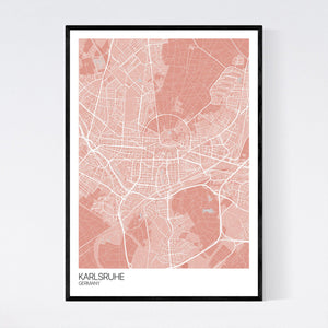 Karlsruhe City Map Print