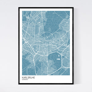 Karlsruhe City Map Print