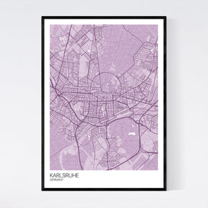 Karlsruhe City Map Print