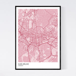 Karlsruhe City Map Print