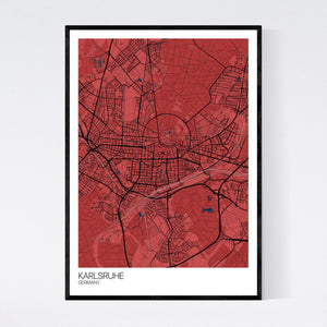 Karlsruhe City Map Print